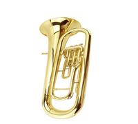 Eufonio Professionale Gruppo Per Principianti Di Eufonio In Si Bemolle Tre Tasti, Che Suona Un Grande Strumento A Corno Con Custodia