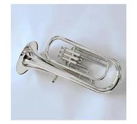 Eufonio Professionale Strumento Jazz Con Corno Eufonio Tenore A Tre Chiavi Eufonio Tono Si Bemolle Con Corpo In Ottone Con Custodia (Color : Silver)