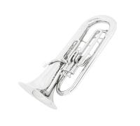 Eufonio Sib A 3 Tasti Valvola Verticale Placcato Argento Set Completo Con Scatola E Guanti Strumento Professionale Eufonio