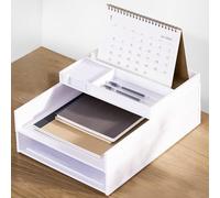 Eufrozy 3 Tier Vassoio Di Lettere Impilabile, Vassoio Di Carta Da Scrivania Bianco Per l'organizzazione Desktop Dell'ufficio Di Classe, A4 Organizzatore Di Carta, Archiviazione Documenti