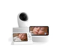 Eufy Baby Monitor E21 con fotocamera 4K, Wi-Fi ibrido e nessuna connessione Wi-Fi, controllo app e monitor, visione notturna ultra chiara, Pan-Tilt, zoom 8x, fotocamera portatile con batteria