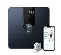 eufy Bilancia digitale da bagno con Wi-Fi Bluetooth, 16 misure, peso, frequenza cardiaca, grasso corporeo, BMI, massa muscolare e ossea, modello virtuale 3D, alta precisione, bilancia intelligente P2