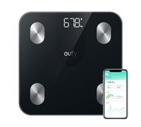 eufy Bilancia digitale per peso corporeo, bilancia da bagno con Bluetooth, bilancia per grasso corporeo, 12 misure, peso/grasso corporeo/BMI, analisi della composizione corporea, nero, lbs/kg,
