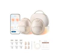 eufy by Anker S1 Pro Tiralatte Elettrico Indossabile con Riscaldamento | Heatflow, Compatto a Mani Libere, Base di Ricarica Wireless, OptiRhythm da App, Aspirazione Clinica, Per il Reggiseno.