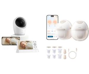 eufy E21 4K UHD Baby Monitor & E20 Heated Wearable Breast Pump (Bundle)