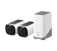 eufy Security eufyCam E40 Kit a 2 camme (HomeBase S380) Telecamera di sicurezza solare per esterni wireless, risoluzione 2K, visione notturna MaxColor, compatibile con HomeKit, archiviazione locale