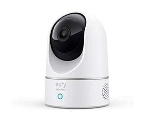 eufy Indoor Cam 2K Pan & Tilt Home Security Camera per la sorveglianza interna, umana e Pet AI, funziona con Assistenti vocali, Motion Tracking, Visione Notturna., Bianco