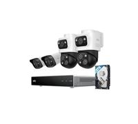 eufy PoE NVR Security System S4, 2 telecamere Bullet PTZ, 2 telecamere Bullet, 360° PTZ, Auto framing & Tracking, ricerca video intelligente, visione notturna a colori, stroboscopica rosso-blu, 2 TB