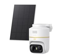 eufy Security by Anker C37 Telecamera Wi-Fi Esterno con Pannello Solare 4K | Tracciamento IA a 360° con pan/tilt, Rilevamento Persone/Animali/Veicoli, Visione Notturna a Colori, Nessun costo mensile