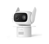 eufy Security C31 Cam 360° PTZ per Interni/Esterni, Doppia Antenna, Bianco | Visione Notturna a Colori, Registrazione 24/7 Memoria Locale, Nessun Costo Mensile, Rilevamento IA Persone/Veicoli/Animali.