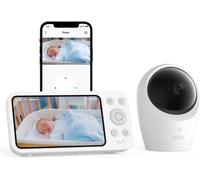 eufy Security Babyphone con fotocamera E20, controllo app e offline, 2 K HD, visione notturna ultra chiara, funzione di inclinazione, fotocamera mobile con batteria integrata, ANR,allarmi intelligenti