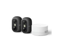 eufy Security eufyCam C35 2 Telecamere Wireless per Int/Est, Montaggio Magnetico, Vista Notturna a Colori, Memoria Locale, Nessun Costo Mensile, IP67, Riconoscimento Viso, Supporto Pannello FV, Nero