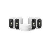 eufy Security eufyCam C35 Kit di 4 Cam wireless interna/esterna, montaggio magnetico, visione notturna a colori, memoria locale, nessun costo, IP67, riconoscimento viso, supporto pannello FV, Bianco