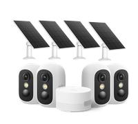 eufy Security eufyCam C35 Kit di 4 Cam wireless interna/esterna+Pannello FV eufy C10 (3W) eufyCam C35 4+1 white + Solar Panel