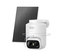 eufy Security eufyCam C37, Telecamera Wi-Fi Esterno con Pannello Solare 2K | Tracciamento IA 360° PTZ, Rilevamento Persone/Animali/Veicoli, Senza Fili, Zero Canoni.