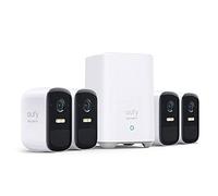 eufy Security, eufyCam - Kit di sicurezza domestica wireless 2C Pro con risoluzione 2K, compatibilità HomeKit, durata della batteria 180 giorni, IP67, visione notturna e nessun canone mensile