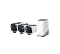 eufy Security eufyCam S3 Pro Kit a 3 camme, telecamera solare per esterni wireless, visione notturna MaxColor, telecamera di sicurezza 4K con pannello solare, riconoscimento facciale, senza canone