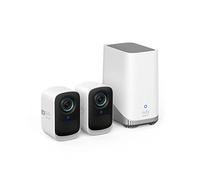 eufy Security eufyCam S300(eufyCam 3C), telecamera wi-fi esternoi, telecamera wifi esterno senza fili, risoluzione 4K, Visione Notturna a Colori, Nessun Costo Mensile, Kit di 2 telecamere