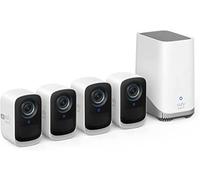 eufy Security eufyCam S300(eufyCam 3C), telecamera wi-fi esternoi, telecamera wifi esterno senza fili, risoluzione 4K, Visione Notturna a Colori, Nessun Costo Mensile, Kit di 4 telecamere
