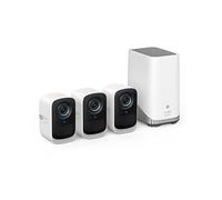 eufy Security eufyCam S300(eufyCam 3C), telecamera wi-fi esternoi, telecamera wifi esterno senza fili, risoluzione 4K, Visione Notturna a Colori, Nessun Costo Mensile, Kit di 3 telecamere