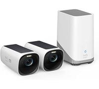eufy Security eufyCam S330, telecamera wi-fi esternoi, telecamera pannello solare, risoluzione 4K, riflettore e visione notturna a colori, Nessun Costo Mensile, Kit di 2 telecamere (Ristrutturato)
