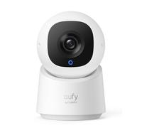 eufy Security Indoor CAM C220 | Telecamera di sicurezza intelligente con risoluzione 2K con copertura a 360°, rilevamento umano/movimento, tracciamento AI, compatibile con Alexa e Google Assistant