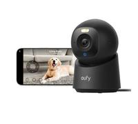 eufy Security Indoor Cam E30, telecamera wifi interno 4K UHD, Rotazione Pan-Tilt a 360°, Visione Notturna a Colori, Rilevamento AI, Tracciamento Automatico di Persone/Animali, Nero