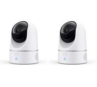 eufy Security IndoorCam E220 telecamera wifi interno, 2K Pan & Tilt, Videosorveglianza con AI per Riconoscimento Persone/Animali, Assistenza Vocale, Visione Notturna(Ristrutturato) (Confezione da 2)