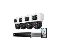 eufy Security, PoE Videosorveglianza Esterno NVR S4 Max, Telecam Bullet-PTZ 16 MP triplo obiettivo,PTZ 360°, zoom auto x8, ricerca video smart, Traccia multi-telecam, Visione nott a colori,24/7,HD 2TB
