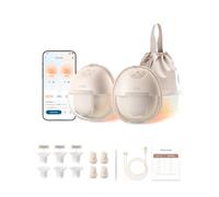 eufy Security S1 Tiralatte Elettrico Indossabile, HeatFlow Avanzata | Riscaldamento, OptiRhythm App, Aspirazione Clinica, Antigoccia, Mani Libere, Compatto, Design Discreto.