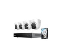 eufy Security Sistema NVR PoE E41, 4 Telecamere 4K, Esterna, 4K UHD | 4K UHD, Campo Visivo 122°, Notturna a Colori, Rec 24/7, Rilevamento IA, Strobo Rosso e Blu, HD 2 TB preinstallato.