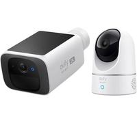eufy Security SoloCam S220 telecamera wifi esterno senza fili & IndoorCam E220 telecamera wifi interno(Confezione)