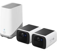 eufy Security telecamera wi-fi esterno S220 SoloCam 2-Pack, Risoluzione 2K, Forever Power, Telecamera wifi esterno senza fili solare, Wi-Fi 2,4 GHz, 2-Pack+Homebase 3