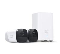 eufy Security telecamera wifi esterno eufyCam 2 Pro, durata 365 gg, compatibilità HomeKit, risoluzione 2K, impermeabilità IP67, visione notturna, kit 2 telecamere, zero costi mensili