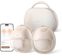 eufy, tiralatte portatile con funzione di calore S1 Pro, sottile e a mani libere con tecnologia HeatFlow, custodia di ricarica wireless, OptiRhythm, aspirazione clinica, per il reggiseno