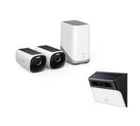 eufyCam S330 (eufyCam 3) + Lampada da parete solare Cam S120 Bianco