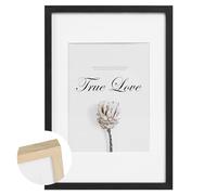 EUGAD Cornici, 30x40, Portafoto con Fronte in Plexiglass e Cornice in Legno, da Parete e da Tavolo, Decorazione per Soggiorno, Corridoio, Uffici, Nero