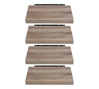 EUGAD Mensola a Muro, Scaffale a Parete 40cm, Colore Caffè Chiaro, MDF 4er