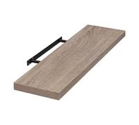 EUGAD Mensola a Muro, Scaffale a Parete in Legno MDF, 120cm, Colore Caffè Chiaro, Mensola Multiuso a Scomparsa Decorazione per Soggiorno, Camera da Letto, Salotto