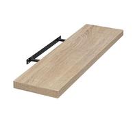 EUGAD Mensola a Muro, Scaffale a Parete in Legno MDF, 120x22,9x3,8 cm, Quercia, Mensola Multiuso a Scomparsa Decorazione per Soggiorno, Camera da Letto, Salotto
