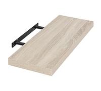EUGAD Mensola a Muro, Scaffale a Parete in Legno MDF, 60cm, Rovere chiaro, Mensola Multiuso a Scomparsa Decorazione per Soggiorno, Camera da Letto, Salotto