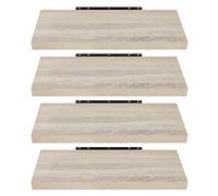 EUGAD Mensola a Muro, Scaffale a Parete in MDF, 40cm Rovere Chiaro 4er