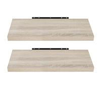 EUGAD Mensola a Muro, Scaffale a Parete in MDF, 60cm Rovere Chiaro 2er