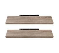 EUGAD Mensola a Muro Set da 2, 100cm, Mensole Librerie da Parete Scaffale MDF Stile Rétro Ripiano Portaoggetti, Rovere dorato, 0118QJ-2