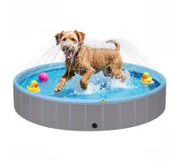 EUGAD Piscina Cani,Pieghevole Piscina Cani Gatti con Spruzzi d'Acqua