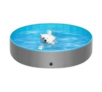 EUGAD Piscina per Cani Grandi e Piccoli 120x30cm Piscina Cani in PVC, Pieghevole Piscinetta per Cani, Vasca da Bagno per Cani, Dog Pool con Valvola di Scarico, PVC Pool Piscine Fuori Terra