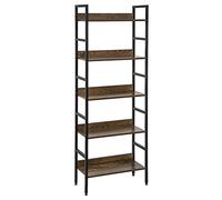 EUGAD Scaffale Libreria a 5 Ripiani, Legno Scuro