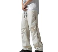 EUgangdiude Pantaloni dal Gusto retrò Nuovi Pantaloni Sportivi Casual da Uomo dalla vestibilità Ampia e dalla Gamba Dritta