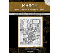 Eugène Grasset - Mars (March), 1896 La Belle Jardinière Calendar: Modern Blackwork Embroidery Pattern