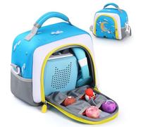 EUGOOCX Borsa da trasporto per lettore audio Toniebox, custodia da viaggio compatibile con personaggi Tonies, cuffie e lettore audio, organizer con tracolla, blu cielo, Borsa per il trasporto